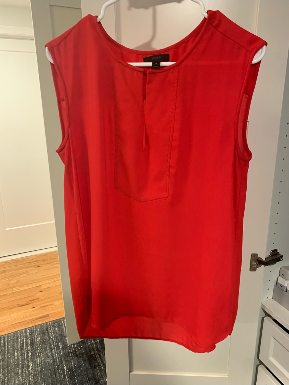 J. Crew Red Sleeveless Silk-Blend Camisole